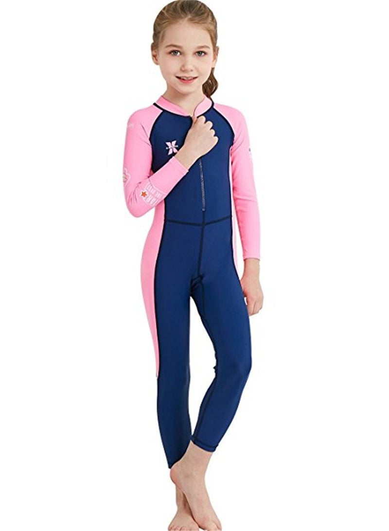 Youth Girls Boys One Piece Water Sports Sun Protection Rash Guard UPF 50+ Long Sleeves Full Suit Swimsuit Wetsuit Swimwear